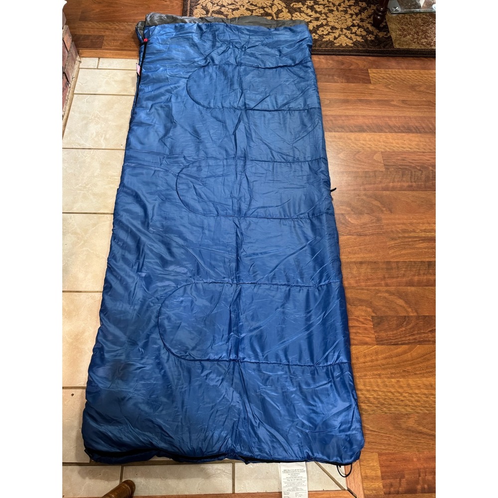 Coleman Blue Rectangular Sleeping Bag 33x75 Polyester 2000001932 Camping Gear